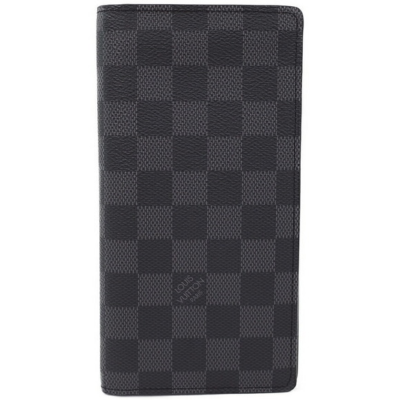 Louis Vuitton Black Bifold Brazza Graphite Portefeuille Long Wallet - Picture 1 of 5